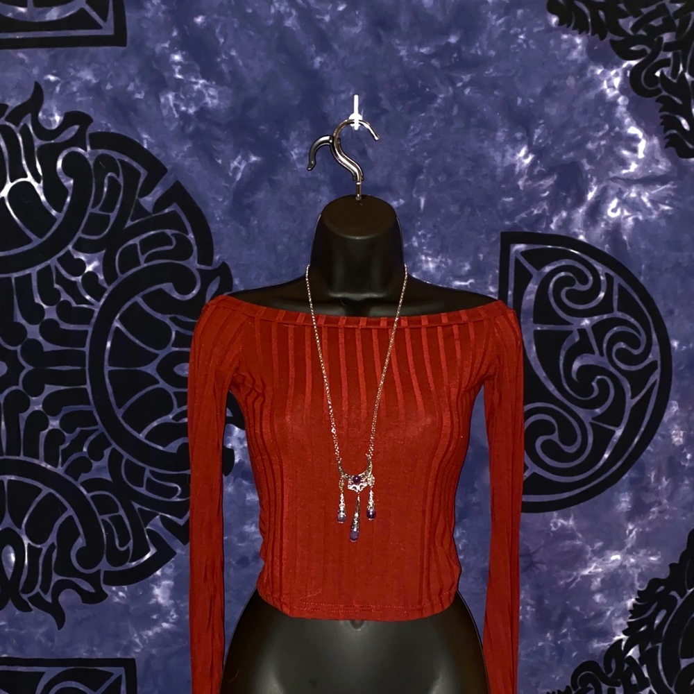Womens off the shoulder bell sleeve top